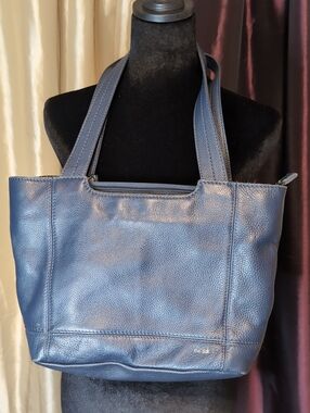 The Sak Navy Leather Tote Bag